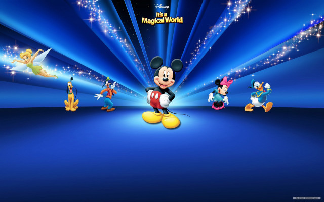 Mickey mouse wallpaper characters blue #2 free wallpaper for desktop - medium preview image