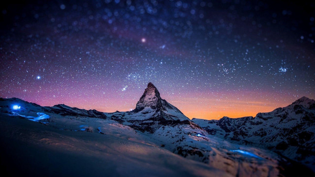 Mountain star filled sky stars #10 free wallpaper for desktop - medium preview image