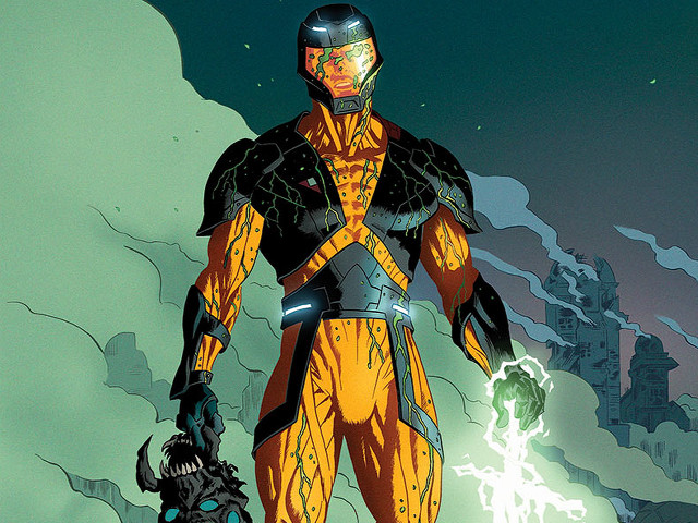 Man yellow black suit mountain free wallpaper for desktop - medium preview image