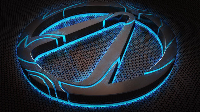 Peace sign blue light black free wallpaper for desktop - medium preview image