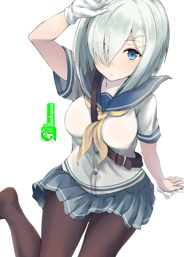 Woman white hair short skirt free wallpaper for mobile - medium preview image