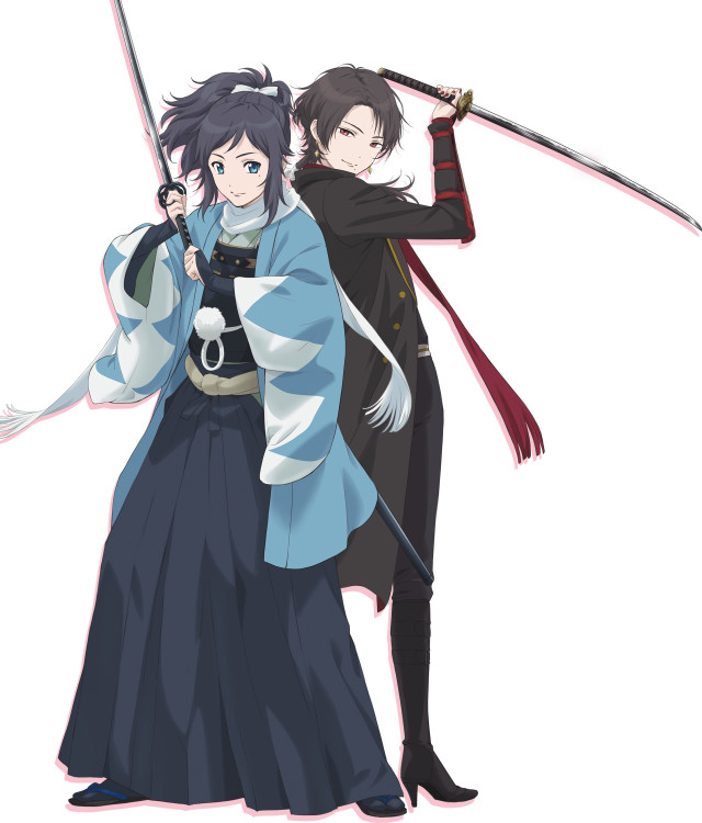 Couple swords armor hakama kashuu free wallpaper for tablet - medium preview image