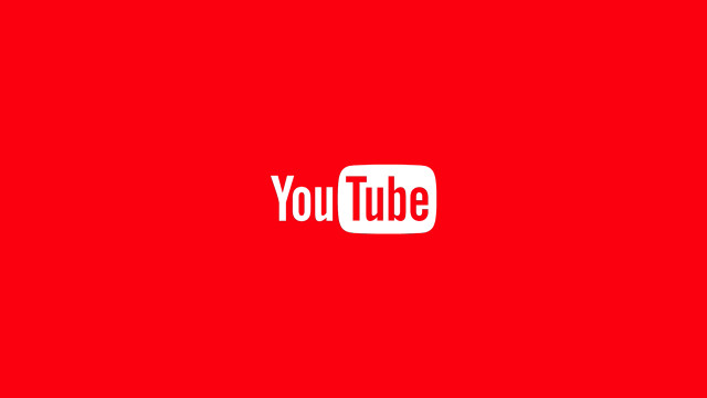 Red background white youtube logo free wallpaper for desktop - medium preview image