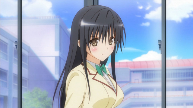 Girl white shirt green bow free wallpaper for desktop - medium preview image