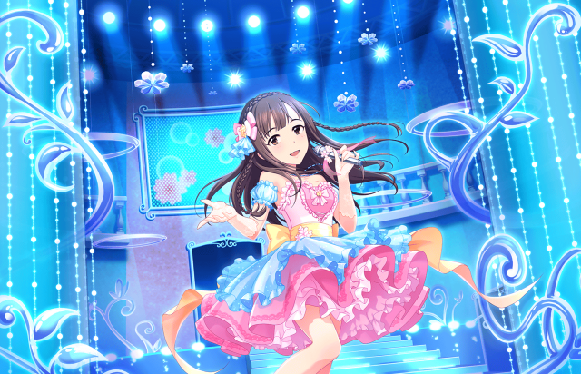 Girl pink dress dancing stage free wallpaper for desktop - medium preview image