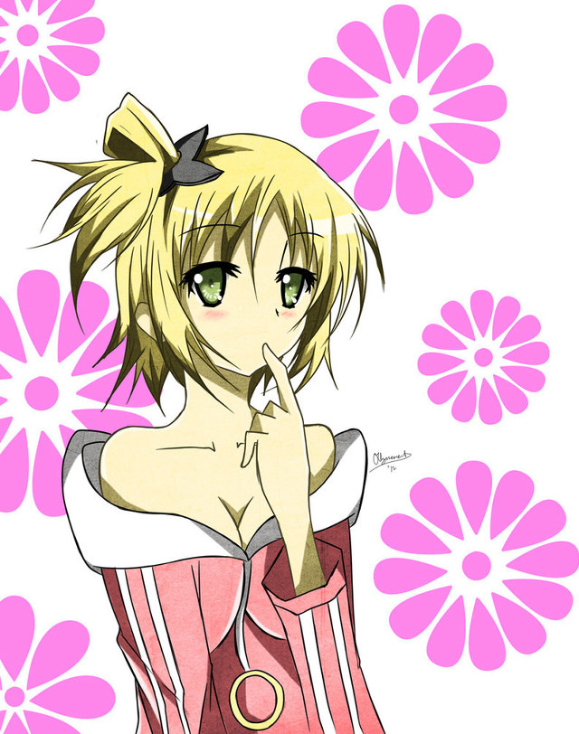 Girl pink dress bow flower free wallpaper for mobile - medium preview image