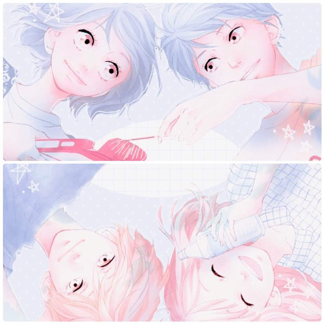 Anime couple bed toothbrush laying free wallpaper for tablet - medium preview image