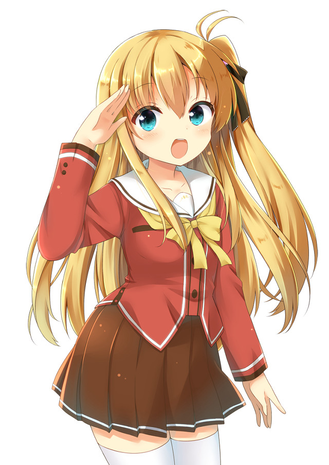 Girl red shirt brown skirt free wallpaper for mobile - medium preview image