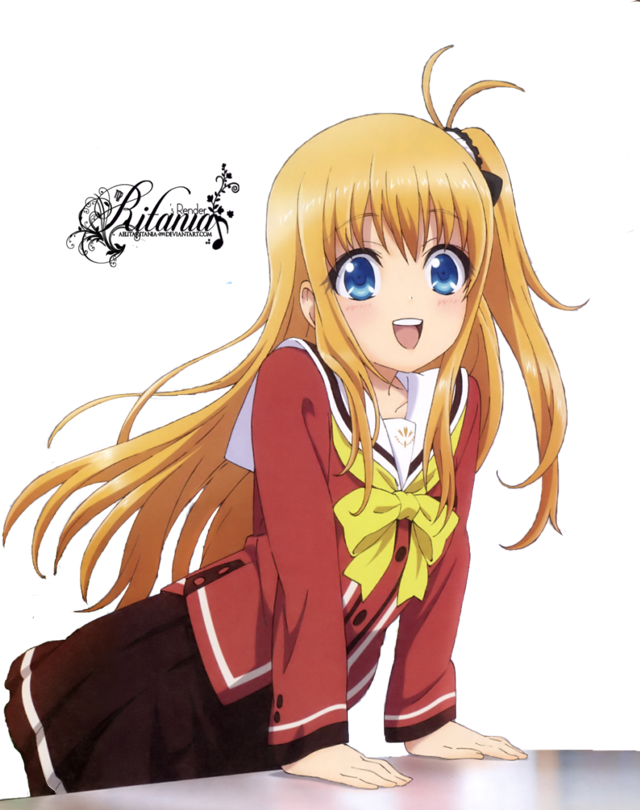 Blonde girl blue eyes crossed free wallpaper for mobile - medium preview image