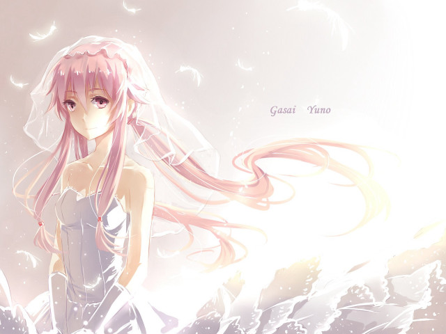 Girl pink hair white dress #8 free wallpaper for desktop - medium preview image