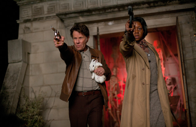 Man woman guns stuffed animal free wallpaper for desktop - medium preview image