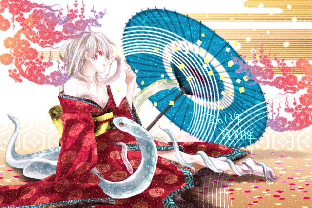 Woman red dress umbrella white free wallpaper for desktop - medium preview image