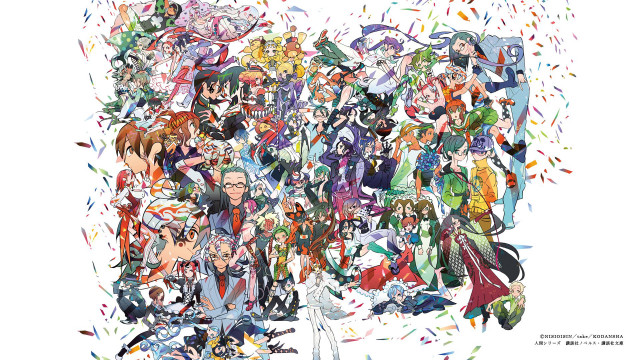 Anime characters confetti sprinkles white free wallpaper for desktop - medium preview image