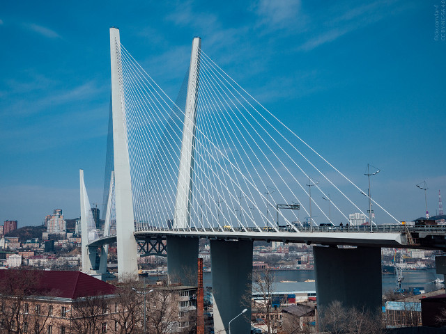 Bridge tower city background skyline free wallpaper for desktop - medium preview image