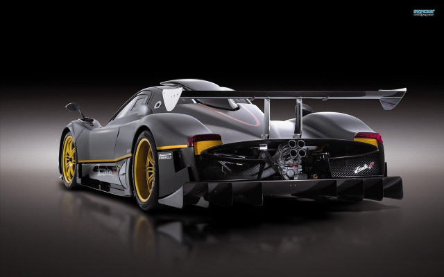 Car yellow stripe wing back free wallpaper for desktop - medium preview image