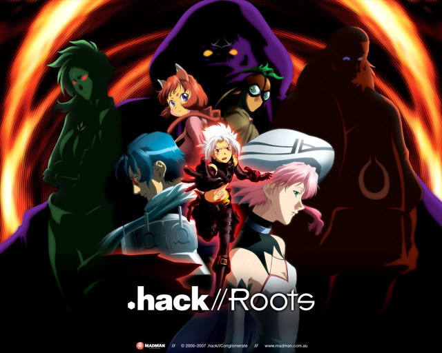 Anime characters hack roote poster free wallpaper for desktop - medium preview image