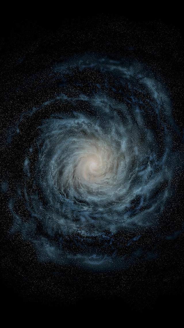 Spiral galaxy black background white free wallpaper for mobile - medium preview image