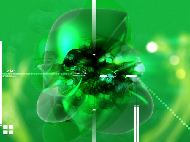 Green abstract background flower center free wallpaper for desktop - medium preview image