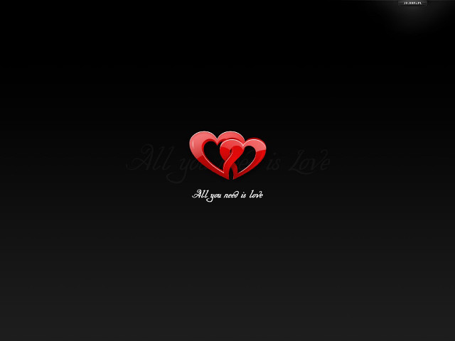 Hearts black background message free wallpaper for desktop - medium preview image