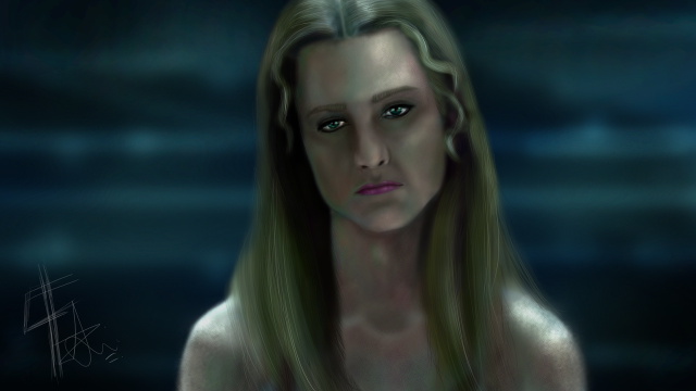 Woman long hair blue eyes #15 free wallpaper for desktop - medium preview image