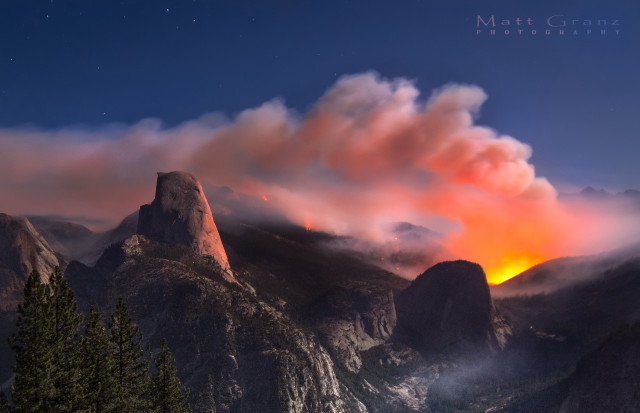 Mountain range sunset smoke cloud free wallpaper for desktop - medium preview image