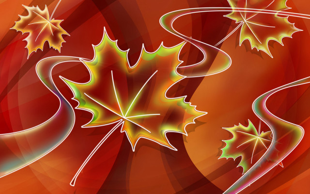 Colorful leaf swirly background red #3 free wallpaper for desktop - medium preview image