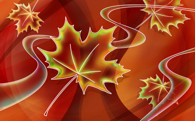 Colorful leaf swirly background red #4 free wallpaper for desktop - medium preview image