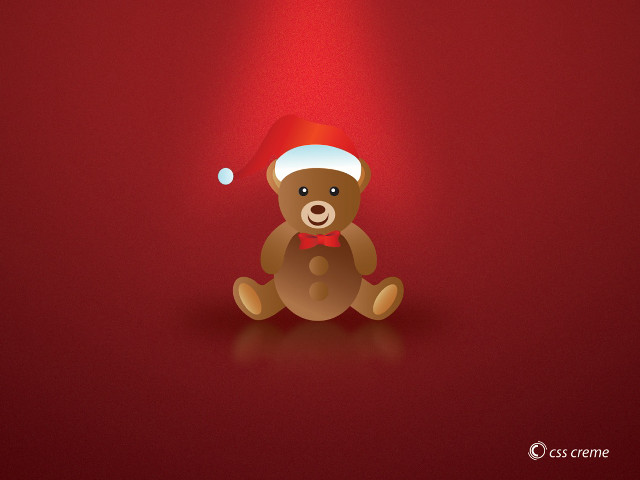 Teddy bear santa hat red #7 free wallpaper for desktop - medium preview image