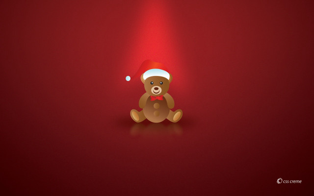 Teddy bear santa hat red #9 free wallpaper for desktop - medium preview image