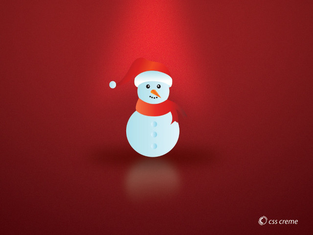 Snowman red hat scarf spotlight #2 free wallpaper for desktop - medium preview image