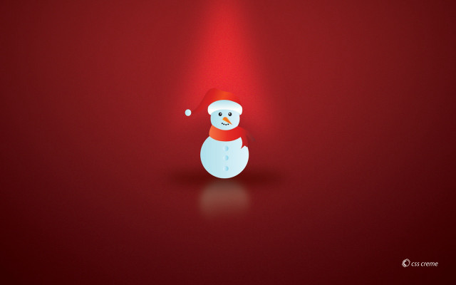 Snowman red hat scarf red free wallpaper for desktop - medium preview image