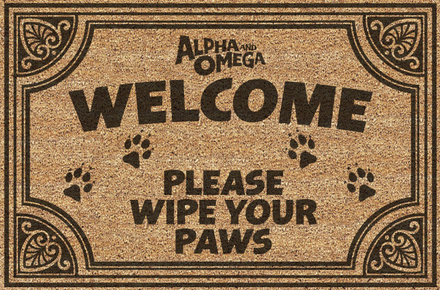 Welcome mat dog paw print free wallpaper for desktop - medium preview image