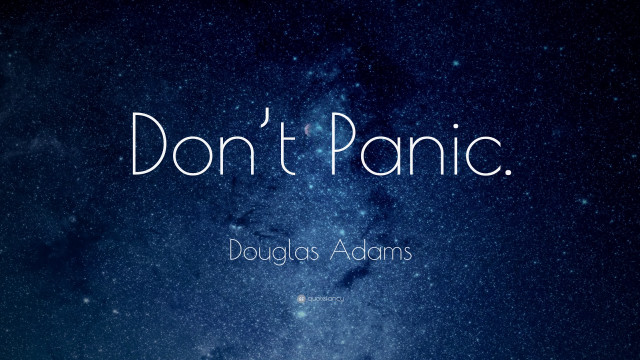 Dont panic night sky stars free wallpaper for desktop - medium preview image