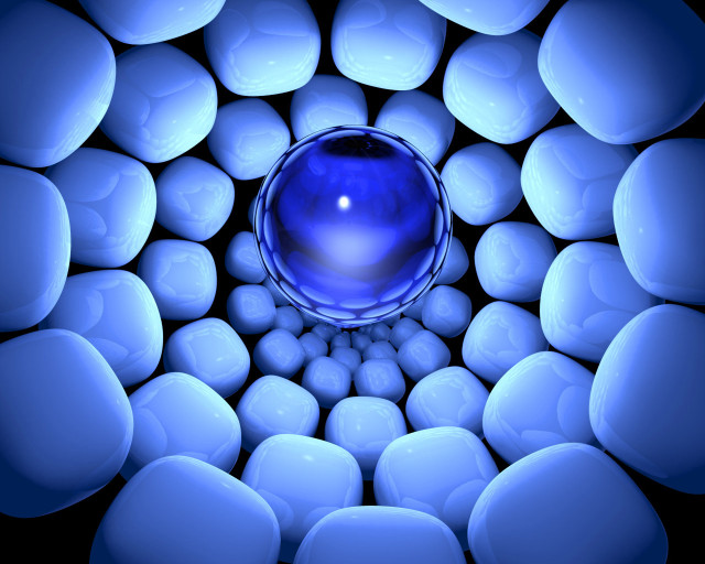 Blue ball white balls circle #2 free wallpaper for desktop - medium preview image
