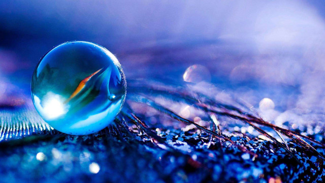 Water drop cloth blue background free wallpaper for desktop - medium preview image