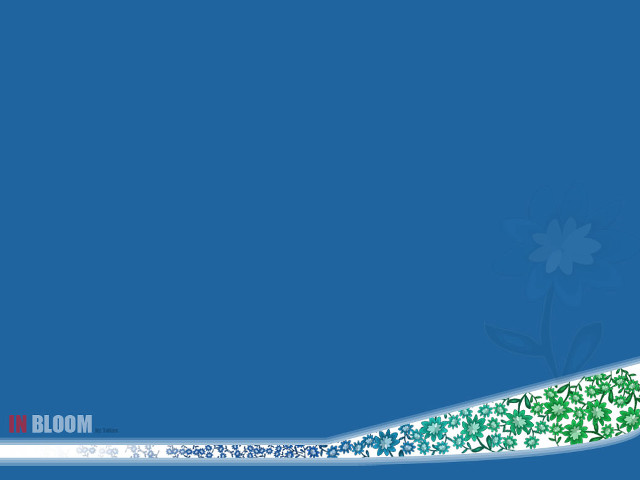 Blue background white green flower free wallpaper for desktop - medium preview image