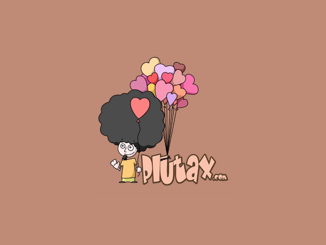 Cartoon character holding balloons puttax free wallpaper for desktop - medium preview image