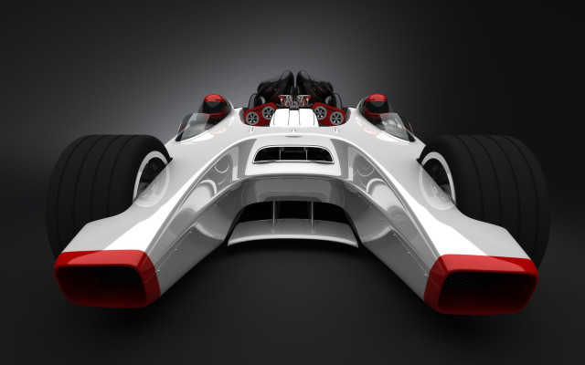 Futuristic car red white interior free wallpaper for desktop - medium preview image