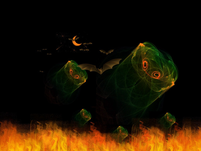 Fire bear bat back background free wallpaper for desktop - medium preview image