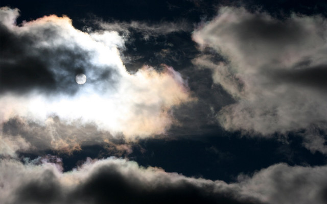 Bright sun clouds night sky free wallpaper for desktop - medium preview image