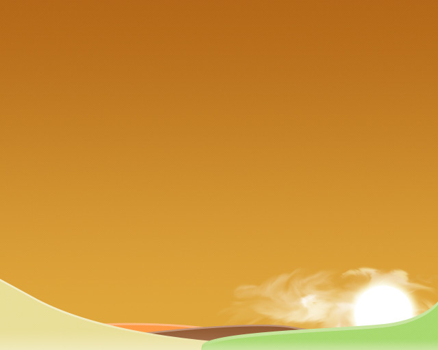 Green orange hill sky clouds free wallpaper for desktop - medium preview image