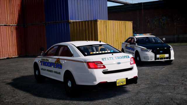 Police cars parking lot yellow free wallpaper for desktop - medium preview image