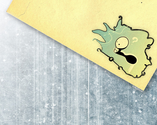 Cartoon character paper sticker description free wallpaper for desktop - medium preview image