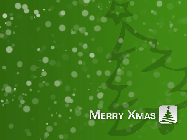 Green christmas card tree merry #2 free wallpaper for desktop - medium preview image