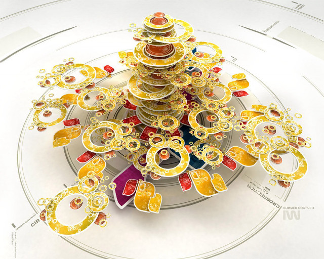 Colorful items plate clock background free wallpaper for desktop - medium preview image