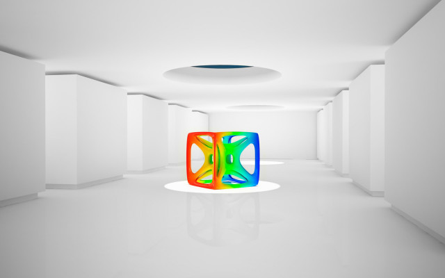 White floor colorful object circular free wallpaper for desktop - medium preview image