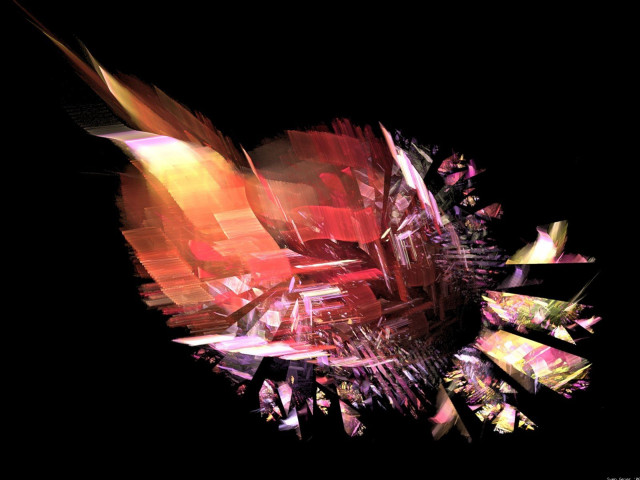 Colorful abstract flower black background #3 free wallpaper for desktop - medium preview image