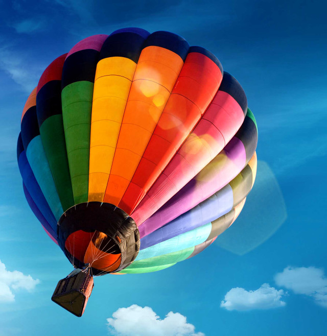 Colorful hot air balloon blue #4 free wallpaper for tablet - medium preview image