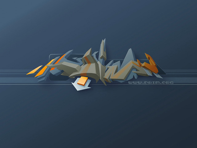 Stylized mountain paper sticking out free wallpaper for desktop - medium preview image