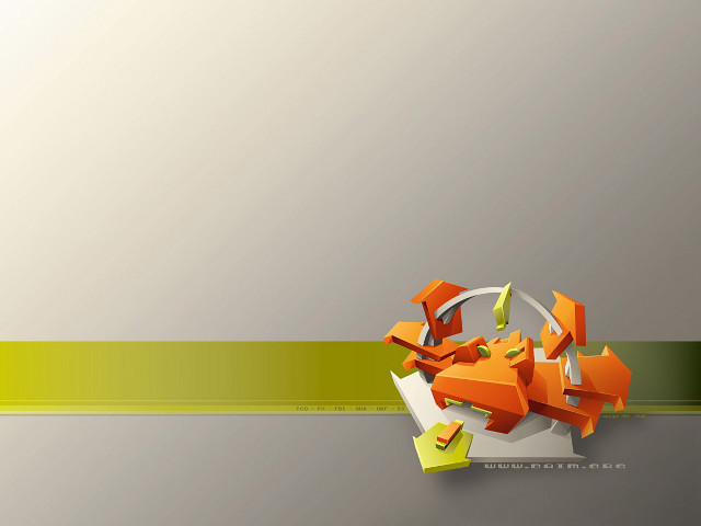 Orange paper gray background green #2 free wallpaper for desktop - medium preview image